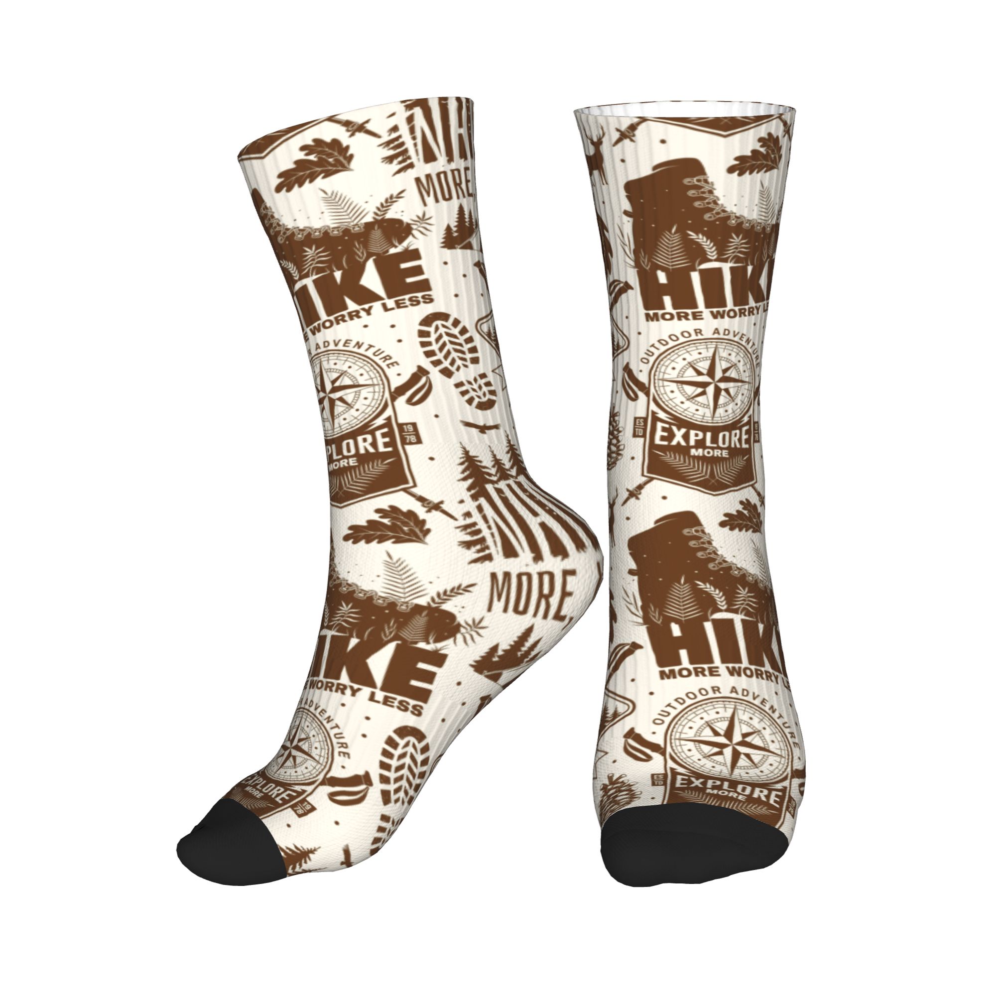 Dress Sock Men - Cool Erkek Vintage Kahverengi Yürüyüş Botu