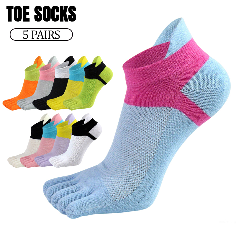 Ankle Sock Low Cut - 5 Çift Kadın Beş Parmaklı Çorap,