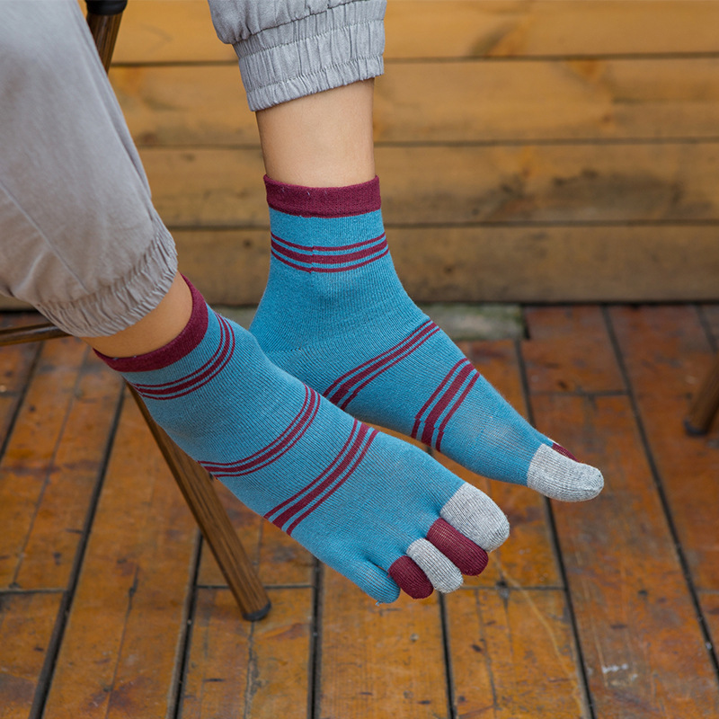 1/5 Çift Erkek Çizgili Beş Par - Toe Sock Split incelemesi ve fiyatı